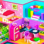 Build an Adorable DIY Miniature House with Bedroom, Kitchen, Pool & Garage! ❤️ DIY Miniature House