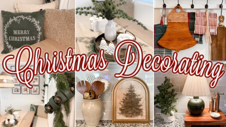 NEW *CHRISTMAS DECORATE WITH ME * 2024 🎅🏼🎄🎁 | Kitchen Christmas Decor w/ DIY Christmas Decorating