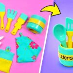 Create Mini Kitchen Utensils for Dolls with Polymer Clay! 🍽️✨Miniature Doll Crafts and DIYs