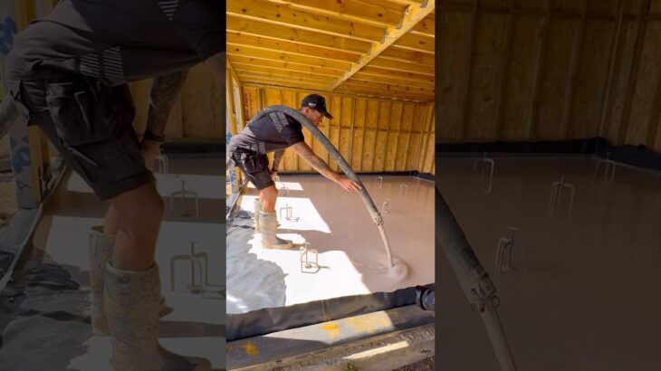 How To Flo Screed A Floor Like A Pro #diy #howto #shorts