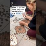 Who let me out of the kitchen?! Enjoy a little penny floor timelapse 😀 My one regret: no cat design