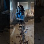 Wood Tile Flooring SMASHED IN PIECES! 😳 #machine #video #diy #howto #construction #tools #team